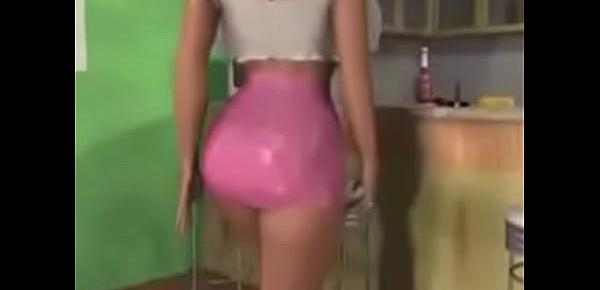  Busty Blonde Riding Pole In Cgi Video